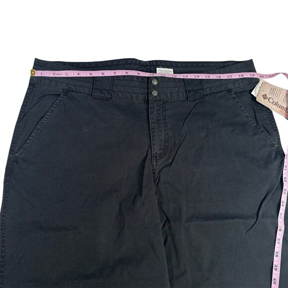 NWT Columbia Size 16 Black Women’s Carroll Creek Pant Straight Leg Rolled Up Leg - Picture 10 of 15